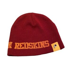 Washington Redskins (Commanders) NFL Beannie Cap Burgundy Gold One Size Football